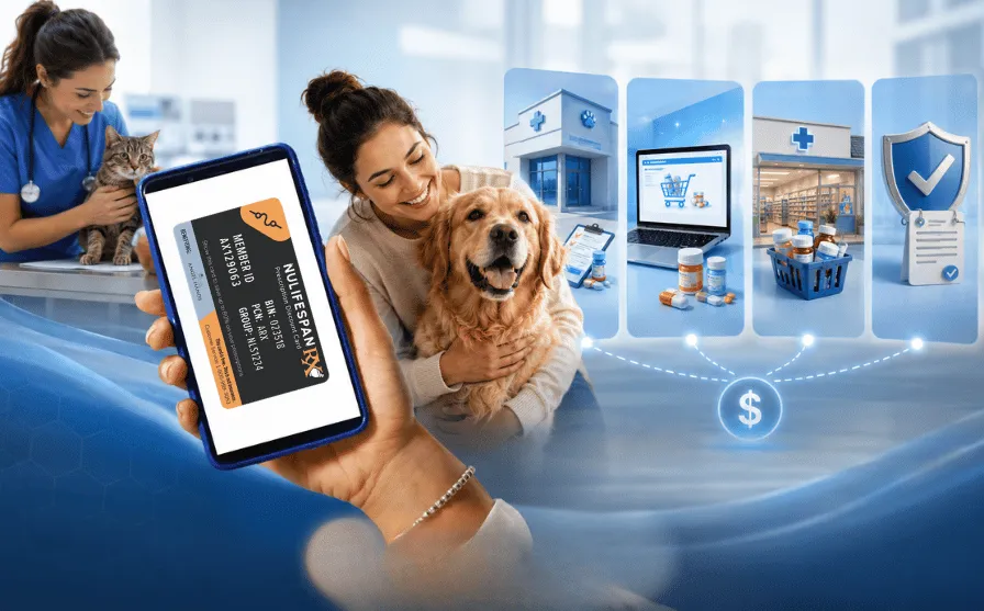 Comparing pet medication prices across a vet clinic, pharmacy, and online option