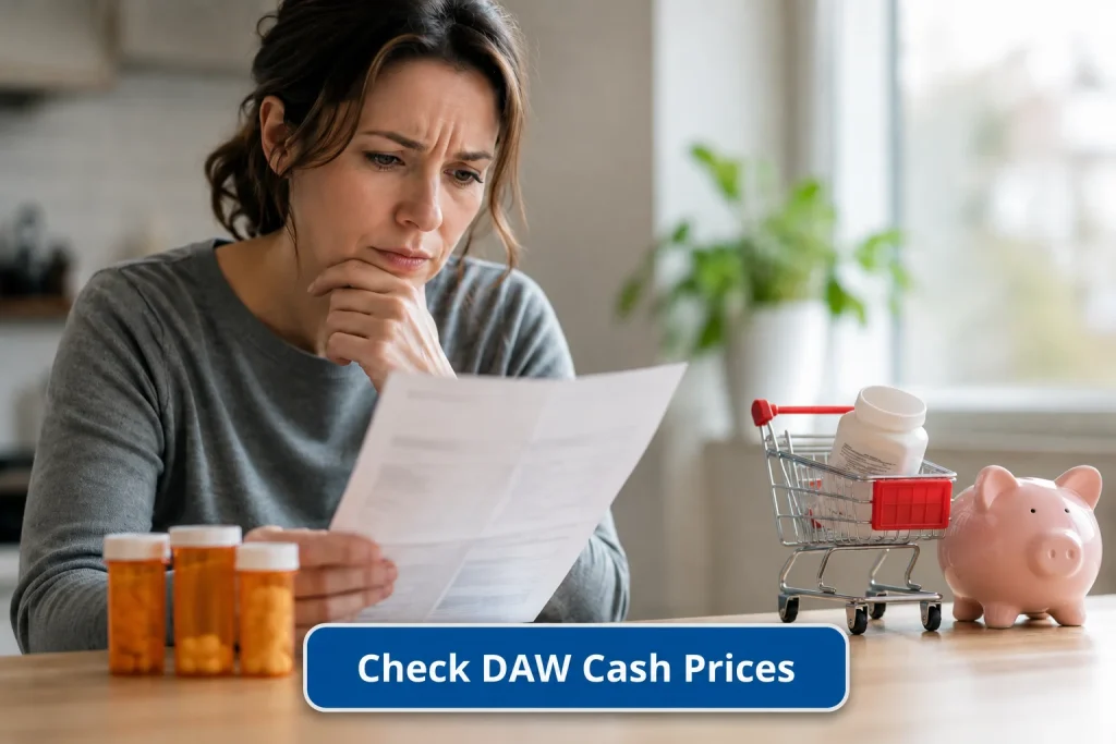 Doctor explaining short-term health insurance prescription medication coverage to a patient.