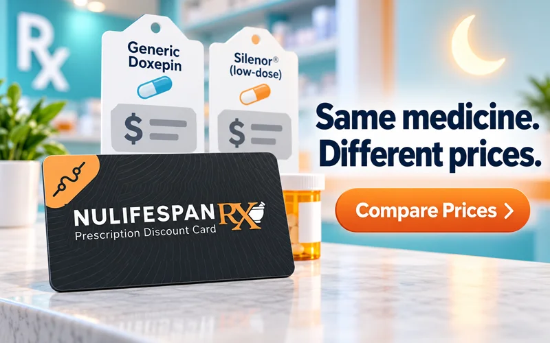 Compare Doxepin and Silenor prices