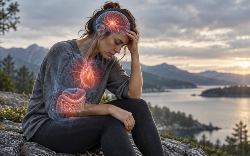 How poor mental health affects physical health.