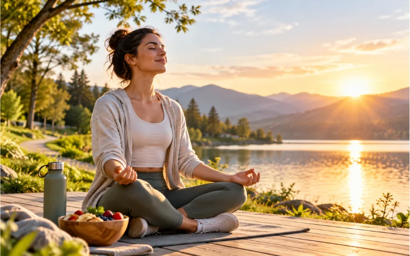 Daily habits supporting mental and physical wellbeing.