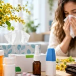 Seasonal allergy medications, nasal sprays, and pills displayed with a calculator and pharmacy receipt, highlighting allergy treatment costs without insurance. Is this conversation helpful so far?